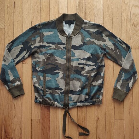 J. Crew camo zip cardigan jacket XS - Picture 9 of 10